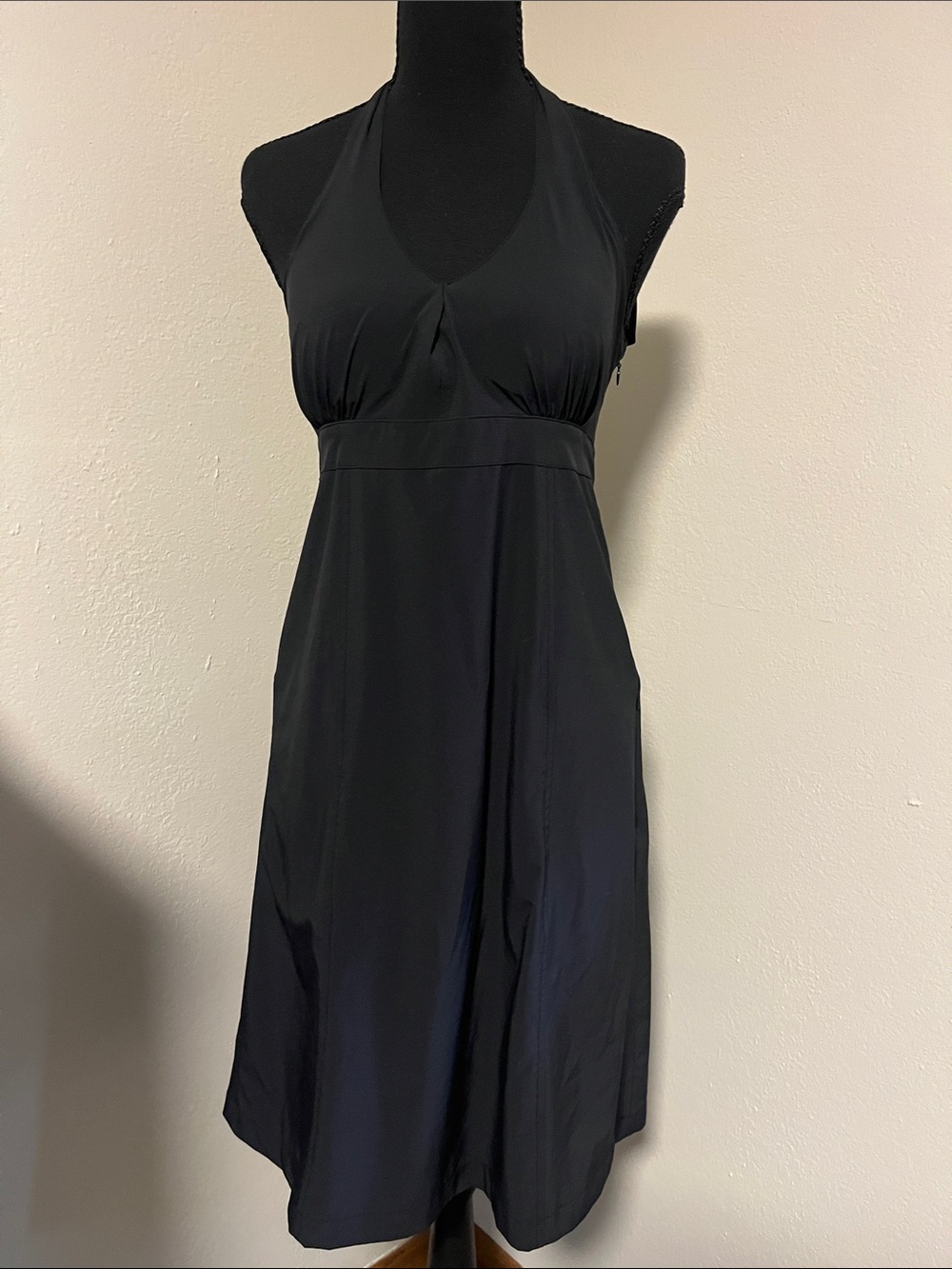 Athleta Black Halter Empire-Waist Dress-8
